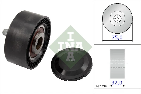 Deflection/Guide Pulley, V-ribbed belt
